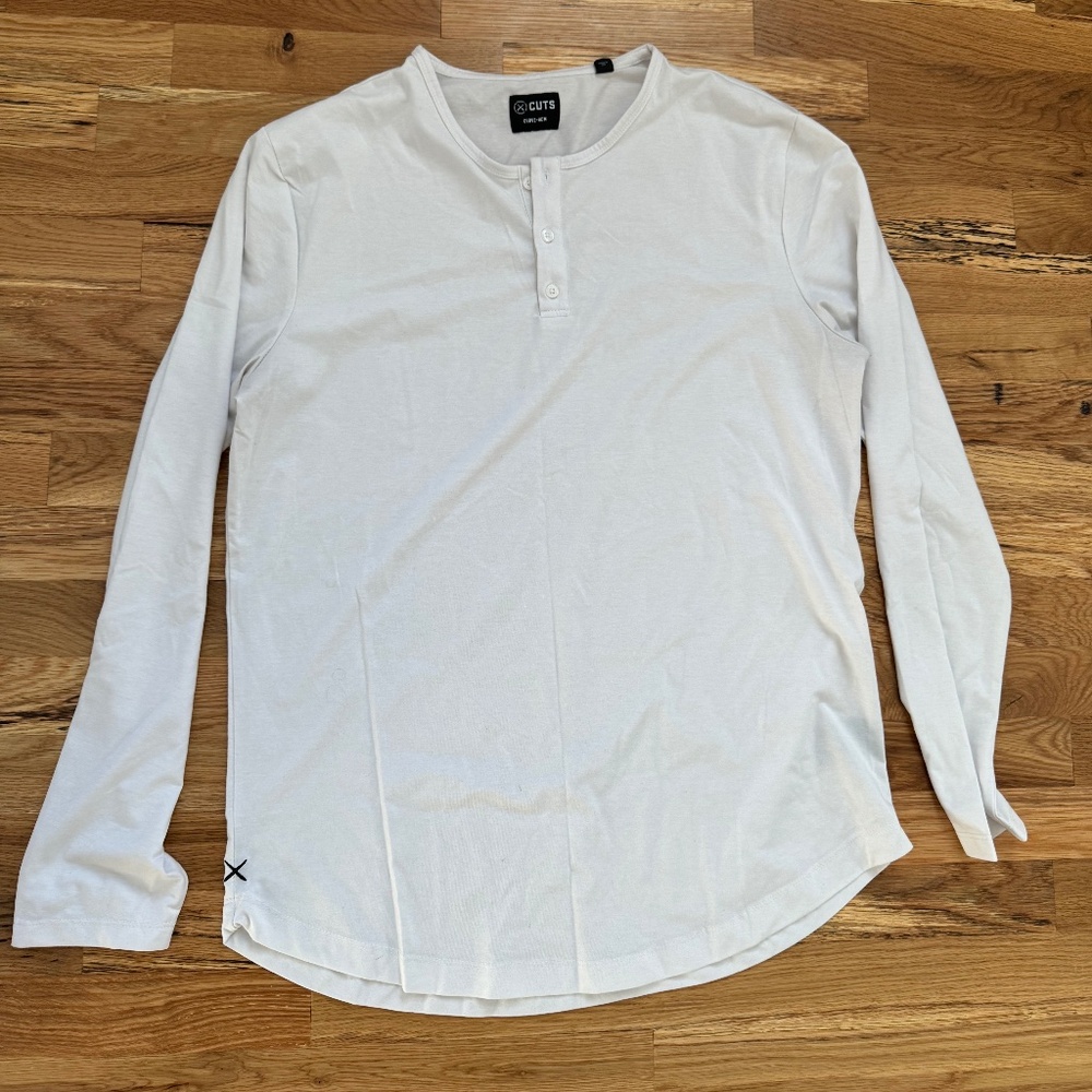 Cuts Henley White XL
